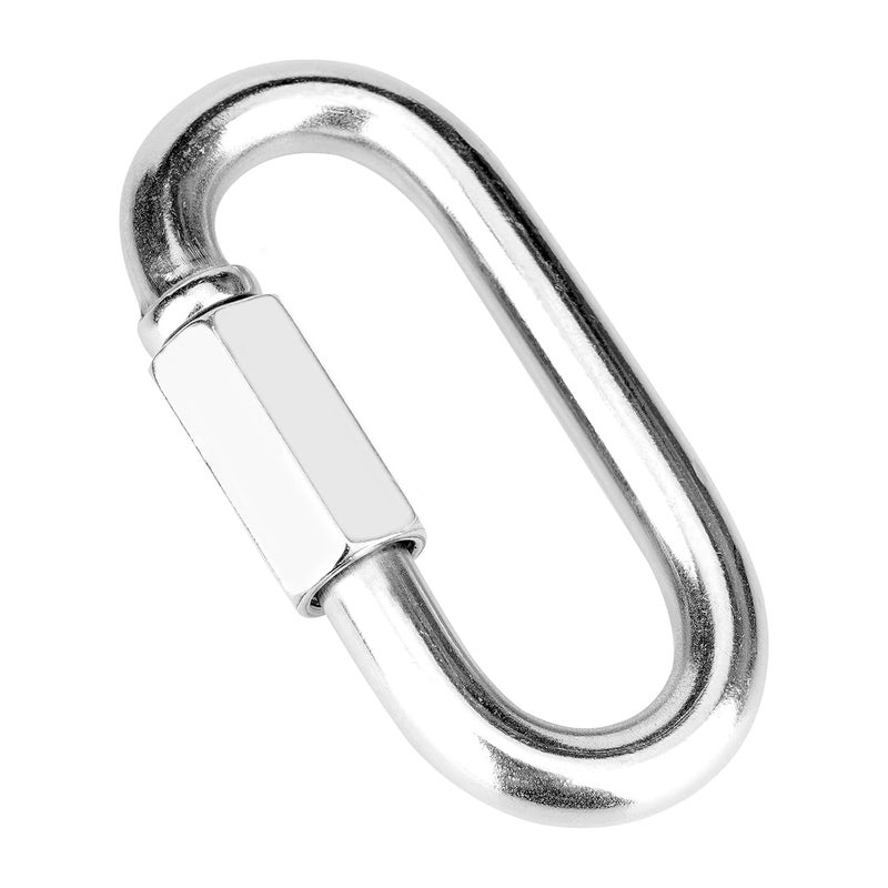Vmuter 1Pcs 3.5 Inch 316 Heavy Duty Stainless Steel Screw Chain Quick Links, 2000 LBS Capacity, High Strength Carabiner for Big Chain Connecting, Hammock Hanging, Hiking, Camping - Image 1